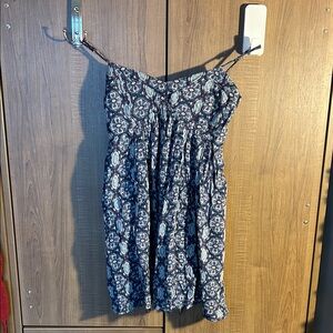 Cape Juby Blue and White Patterned Tank Top